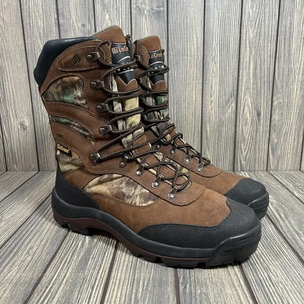 LaCrosse 4700M Hunting Boots Camo Genesys Gore Tex Men Sz 13 Leather Outdoor 11
